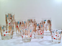 Load image into Gallery viewer, Federal Glass Mid-Century 29-Piece Retro Mod Bar Set
