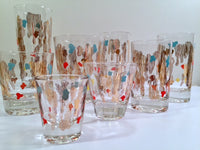 Load image into Gallery viewer, Federal Glass Mid-Century 29-Piece Retro Mod Bar Set
