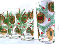 Load image into Gallery viewer, Culver Signed Mid-Century Christmas Tree with Bird and Ornament Highball Glasses (Set of 6)
