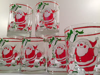 Load image into Gallery viewer, Georges Briard Signed Mid-Century Santa and Present Glasses (Set of 6)
