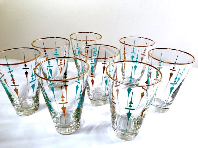 Libbey Mid-Century Staccato Glasses (Set of 8)