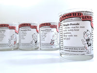 Load image into Gallery viewer, Culver Signed Vintage Classified Love Double Old Fashion Glasses (Set of 4)
