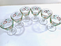 Load image into Gallery viewer, Libbey Mid-Century Marine Life Atomic Fish Sherbet and Cordial Glasses (Set of 6)
