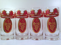 Load image into Gallery viewer, Fred Press Signed Mid-Century Grapes of Wrath Glasses (Set of 4)
