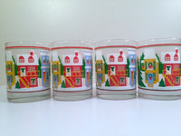 Load image into Gallery viewer, Georges Briard Signed Mid-Century I&#39;ll Be Home For Christmas Double Old Fashion Glasses (Set of 4)
