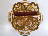 Load image into Gallery viewer, Culver Signed Mid-Century Valencia Green &amp; 22-Karat Gold 8-Piece Bar Set With Carrier (Set of 4 Glasses,  4 Coasters, Carrier)
