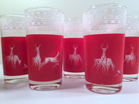 Load image into Gallery viewer, Libbey Mid-Century Reindeer Christmas Glasses - Rare Stock Pattern (Set of  6)
