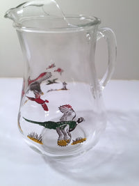Load image into Gallery viewer, Hazel Atlas Mid-Century Pheasant Milk-Juice Pitcher
