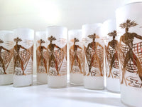 Load image into Gallery viewer, Federal Glass - Marc Bellaire - Beachcomber  design Collins Glasses (Set of 8)
