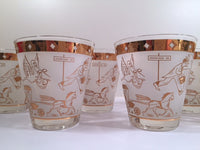 Load image into Gallery viewer, Mid-Century &quot;Birds and the Bees&quot; Double Old Fashion Glasses (Set of 6)
