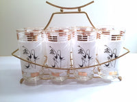 Load image into Gallery viewer, Libbey Mid-Century Tiki Bar Set (Set of 8 Glasses with Carrier)
