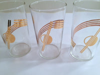 Load image into Gallery viewer, Mid-Century Art Deco Planet Glasses (Set of 6)
