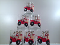 Load image into Gallery viewer, Cera Signed Mid-Century Santa and Reindeer in Car Glasses (Set of 6)
