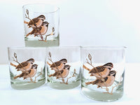 Load image into Gallery viewer, Couroc Signed Mid-Century Chickadee Lowball Glasses (Set of 4)
