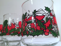 Load image into Gallery viewer, Mid-Century Vintage Christmas Glasses (Set of 7)
