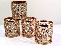 Load image into Gallery viewer, Imperial Glass Mid-Century Golden Chains Double Old Fashion Glasses (Set of 4)
