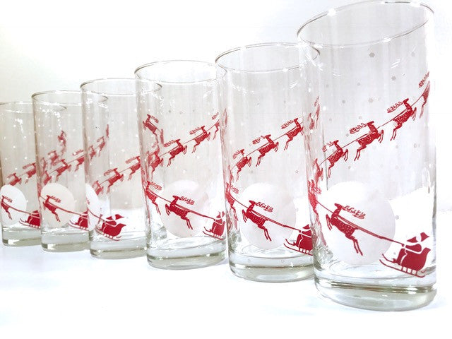 Mid Century Up-Up and Away Highball Glasses (Set of 6)
