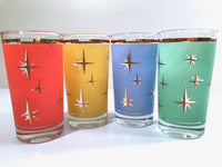 Load image into Gallery viewer, Bartlett Collins Mid-Century Atomic North Star Cocktail Glasses (Set of 4)
