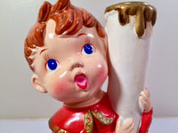 Load image into Gallery viewer, Vintage Star Choir Boy Candle Holder
