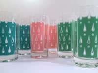 Load image into Gallery viewer, Fred Press - Signed Mid-Century Raindrop Set (6 Glasses)
