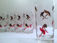 Load image into Gallery viewer, Mid-Century Signed Meth Fishing Lure Highball Glasses (Set of 6)
