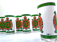 Load image into Gallery viewer, Cera Glass Signed Vintage Sea Turtle Glasses (Set of 6)

