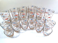 Load image into Gallery viewer, Anchor Hocking Mid-Century Futuristic  18-Piece Bar Set
