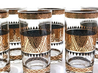 Load image into Gallery viewer, Culver Signed Mid-Century 22-Karat Gold Samoa Glasses (Set of 8)

