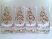 Load image into Gallery viewer, Mid-Century &quot;A Very Merry Christmas&quot; 22-Karat Gold Glasses (Set of 4)
