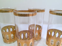 Load image into Gallery viewer, Culver Signed Antigua Mid-Century 22-Karat Gold Highball Glasses (Set of 4)
