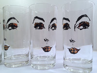 Load image into Gallery viewer, Mid-Century Glamour Gal Face Glasses (Set of 6)

