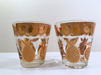 Load image into Gallery viewer, Culver Signed Mid-Century Florentine Golden Fruit Double Old Fashion Glasses (Set of 2)
