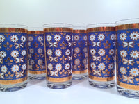 Load image into Gallery viewer, Georges Briard Signed Mid-Century Field of Daisies Highball Glasses (Set of 6)
