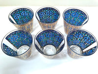 Load image into Gallery viewer, Georges Briard Signed Mid-Century Firenza Blue and 22-Karat Gold Italian Renaissance
