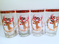 Load image into Gallery viewer, Culver Signed Mid-Century Rudolph The Red Nose Reindeer Highball Glasses - Rare (Set of 4)
