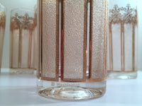 Load image into Gallery viewer, Pasinski Signed Mid-Century 22-Karat Gold and Frosted Highball Glasses (Set of 6)
