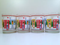 Load image into Gallery viewer, Georges Briard Signed Mid-Century I&#39;ll Be Home For Christmas Double Old Fashion Glasses (Set of 4)
