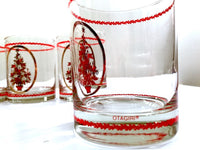 Load image into Gallery viewer, Otagiri Signed Mid-Century Christmas Tree Double Old Fashion Glasses (Set of 4)
