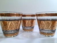 Load image into Gallery viewer, Culver Signed Mid-Century 22-Karat Gold Samoa Rock Glasses (Set of 5)
