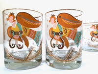 Load image into Gallery viewer, Georges Briard Signed Angels We have Heard on High Double Old Fashion Glasses (Set of 4)
