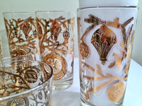 Load image into Gallery viewer, Vintage Christmas 22-Karat Gold Tree Branch and Ornaments Bar Set (Set of 13)
