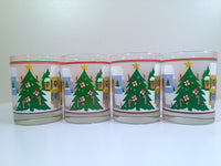 Load image into Gallery viewer, Georges Briard Signed Mid-Century I&#39;ll Be Home For Christmas Double Old Fashion Glasses (Set of 4)
