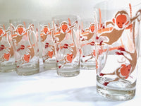 Load image into Gallery viewer, Georges Briard Signed Mid-Century Monkey Business Glasses (Set of 6)
