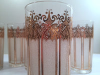 Load image into Gallery viewer, Pasinski Signed Mid-Century 22-Karat Gold and Frosted Highball Glasses (Set of 6)
