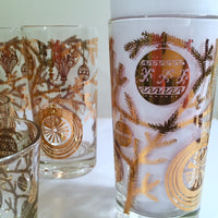 Load image into Gallery viewer, Vintage Christmas 22-Karat Gold Tree Branch and Ornaments Bar Set (Set of 13)
