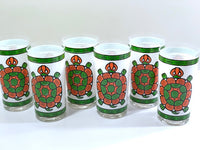 Load image into Gallery viewer, Cera Glass Signed Vintage Sea Turtle Glasses (Set of 6)

