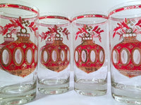 Load image into Gallery viewer, Culver Signed Mid-Century Christmas Ornament Highball Glasses (Set of 4)
