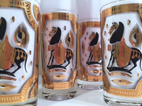 Load image into Gallery viewer, Fred Press Signed Mid-Century Trojan Horse Highball Glasses (Set of 4)
