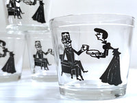 Load image into Gallery viewer, Hazel Atlas Mid-Century Cocktail Time Double Whiskey Glasses (Set of 6)
