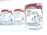 Load image into Gallery viewer, Culver Signed Vintage Classified Love Double Old Fashion Glasses (Set of 4)
